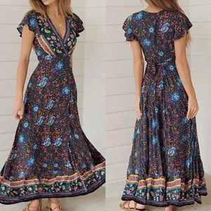 Boho Wrap Dress